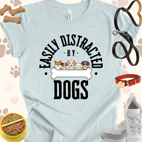 Easily Distracted by Dogs Unisex Jersey T-shirt