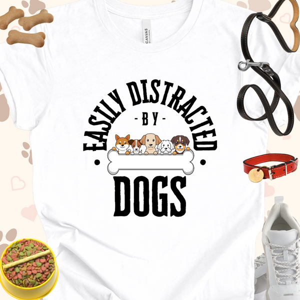 Easily Distracted by Dogs Unisex Jersey T-shirt