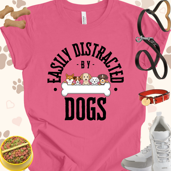 Easily Distracted by Dogs Unisex Jersey T-shirt
