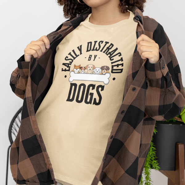 Easily Distracted by Dogs Unisex Jersey T-shirt
