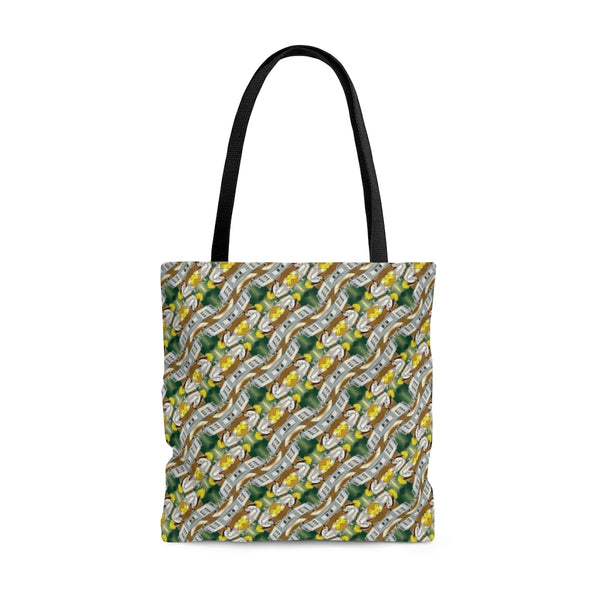 Cartoon Poodle Dog Gambling at the Slots Patterned Art AOP Tote Bag