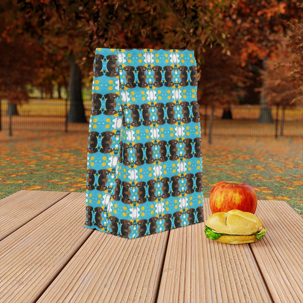 Cool Labrador Dog with Glasses Pattern Polyester Lunch Bag