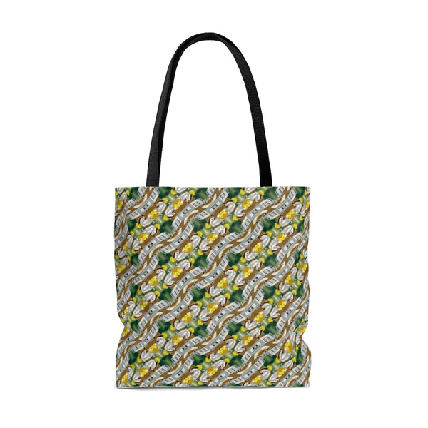 Cartoon Poodle Dog Gambling at the Slots Patterned Art AOP Tote Bag