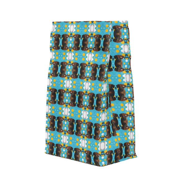 Cool Labrador Dog with Glasses Pattern Polyester Lunch Bag