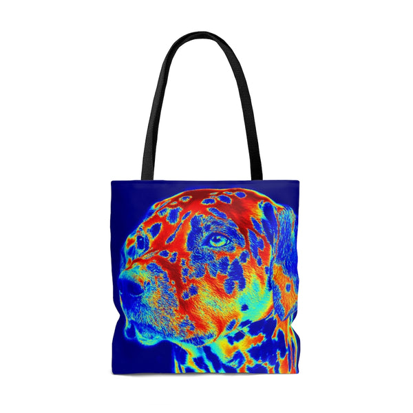 Pop Art Colored Dalmation Dog Head Art AOP Tote Bag