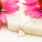 Unwavering Love Dainty Heart Charm Necklace Engravable