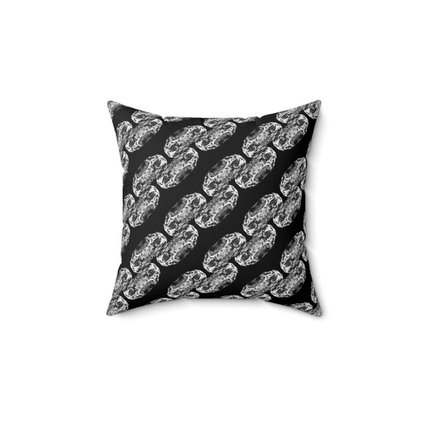 Dalmation Dog Abstract Black and White Pattern Spun Polyester Square Pillow