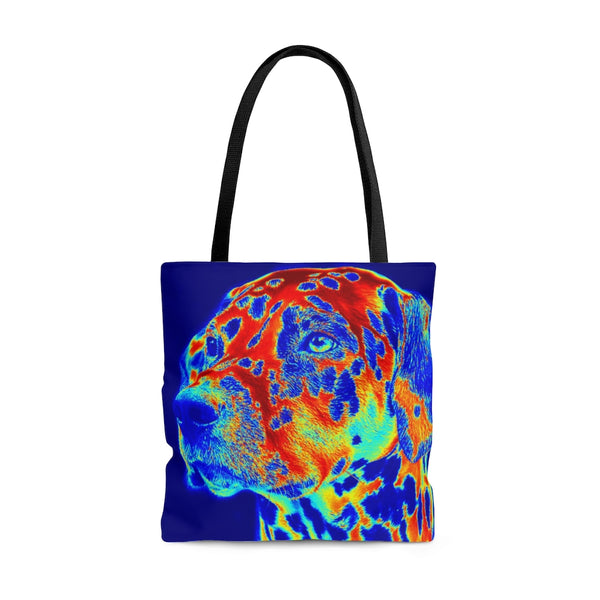Pop Art Colored Dalmation Dog Head Art AOP Tote Bag