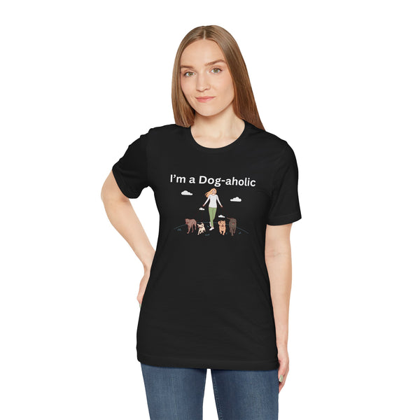 Funny Dogaholic Unisex Fit Tshirt