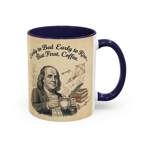 Patriotic Huntington Coffee Mug - History Buff Gift,Founding Father Thomas Edison, Vintage Coffee Cup, Americana Drinkware, Liberty Rock
