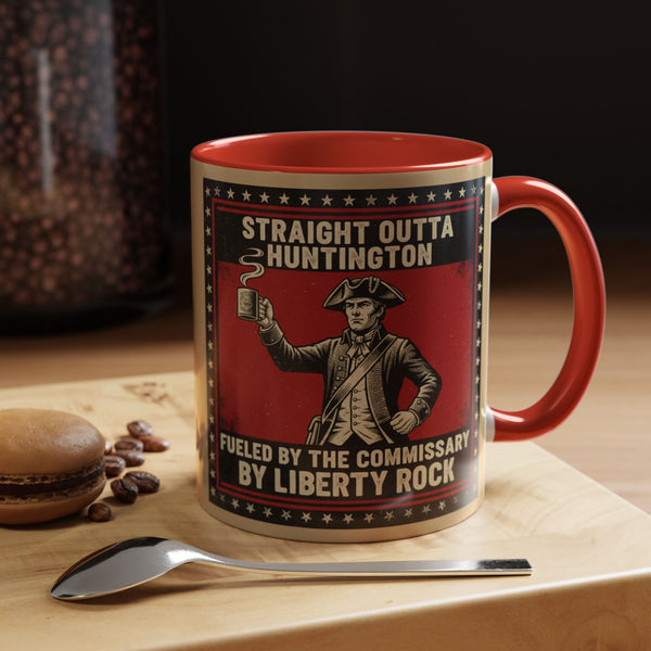 Patriotic Huntington Coffee Mug - History Buff Gift,Vintage Coffee Cup, Americana Drinkware, Liberty Rock