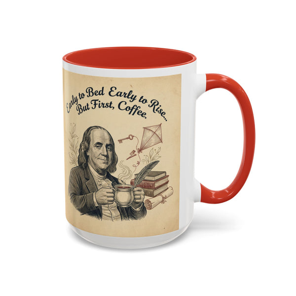 Patriotic Huntington Coffee Mug - History Buff Gift,Founding Father Thomas Edison, Vintage Coffee Cup, Americana Drinkware, Liberty Rock