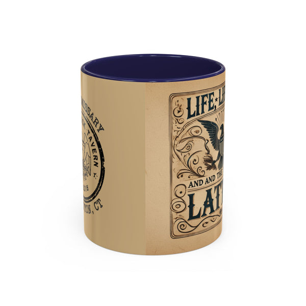Patriotic Huntington Coffee Mug - History Buff Gift,Life Liberty and Pursuit of Lattes, Vintage Coffee Cup, Americana Drinkware, Liberty Rock