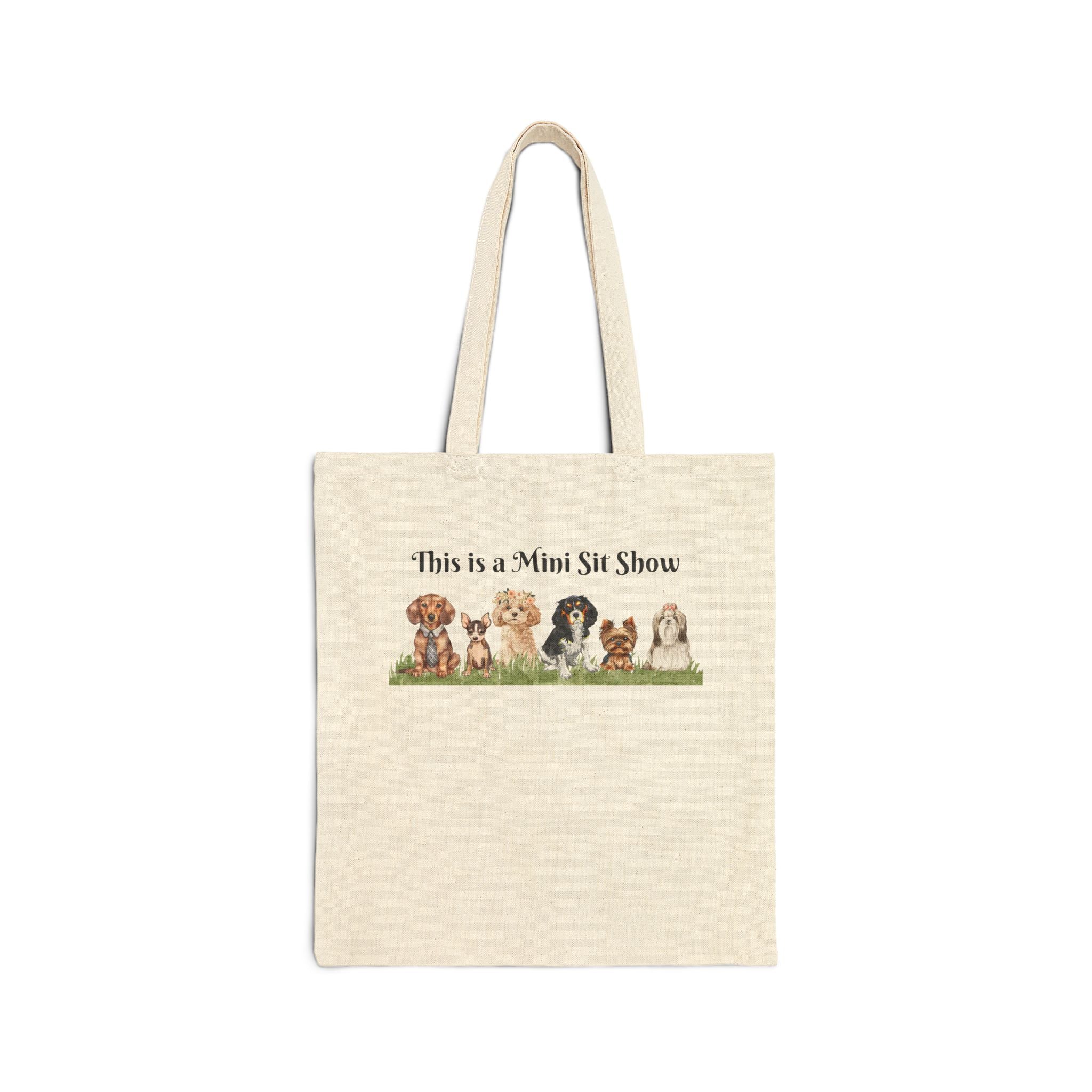 This is a Mini Sit Show Park Cotton Canvas Tote Bag