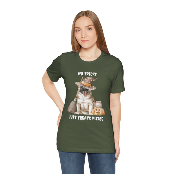 Halloween No Tricks just Treats cartoon dog Unisex Tee Shirt