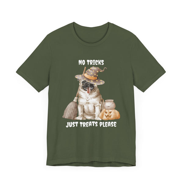 Halloween No Tricks just Treats cartoon dog Unisex Tee Shirt