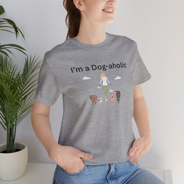 Funny Dogaholic Unisex Fit Tshirt