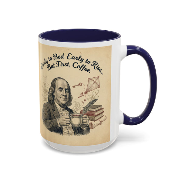 Patriotic Huntington Coffee Mug - History Buff Gift,Founding Father Thomas Edison, Vintage Coffee Cup, Americana Drinkware, Liberty Rock