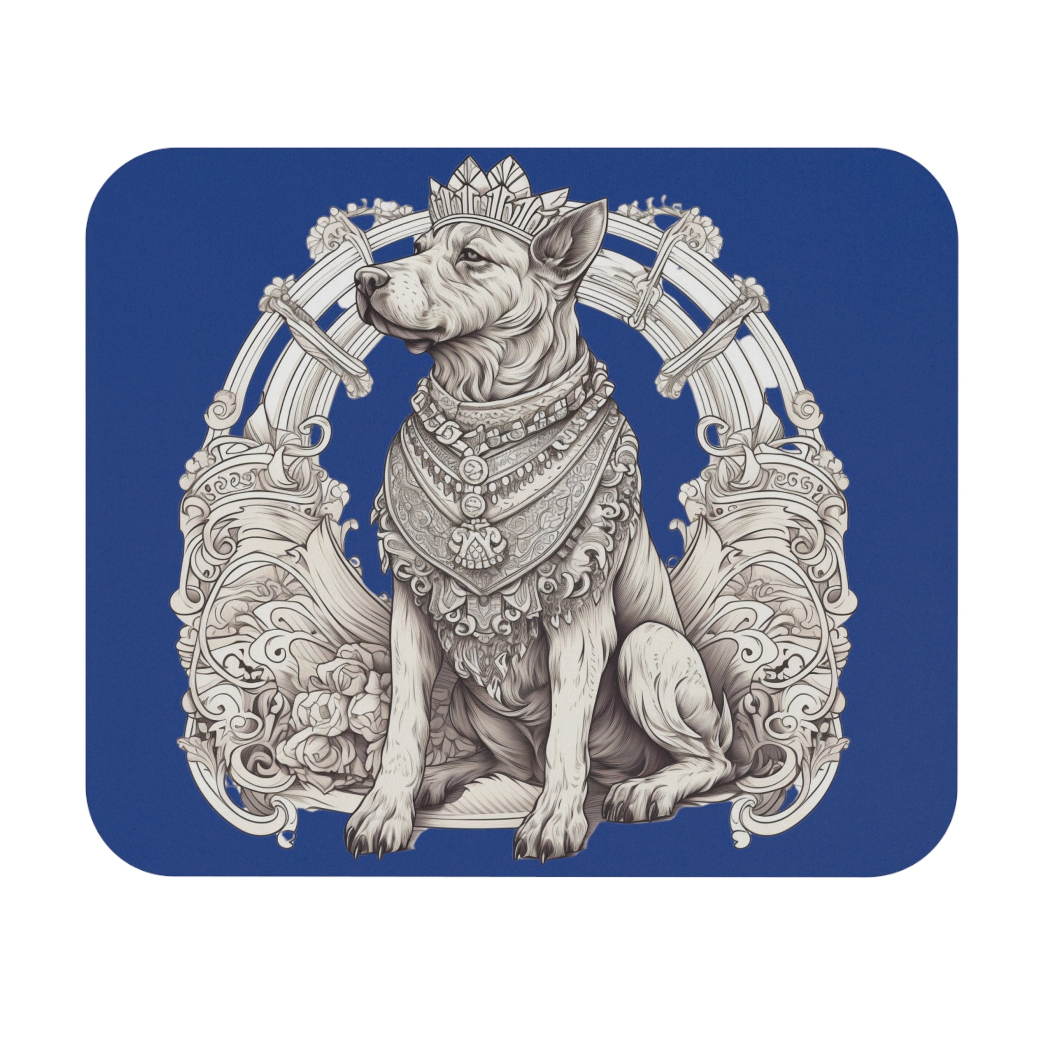 Royal King Canine Dog in Fancy Baroque Style Mouse Pad (Rectangle)