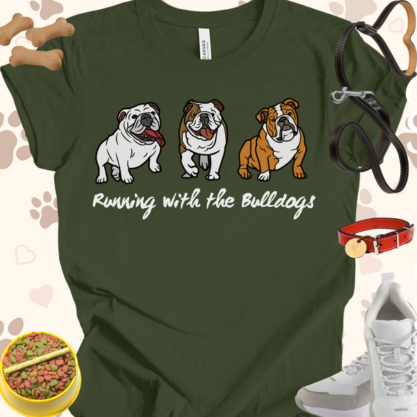 Running with the Bulldogs Unisex Jersey Short Sleeve Tee T-Shirt