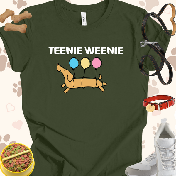 Teenie Weenie Cartoon Dachshund with Balloons Unisex Jersey Short Sleeve Tee T-shirt