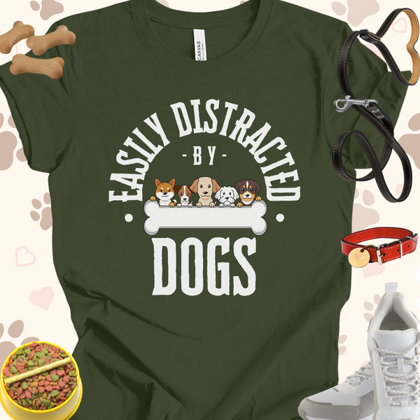 Easily Distracted by Dogs Unisex Jersey T-shirt