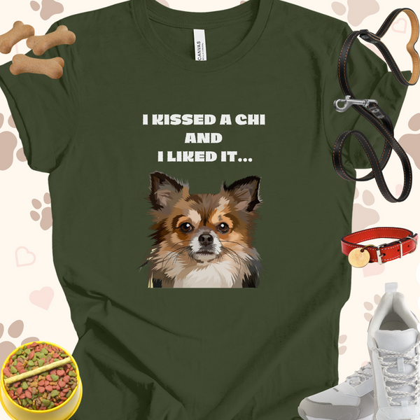 Funny Chihuhua I Kissed a Chi and I liked it Unisex Jersey Tshirt