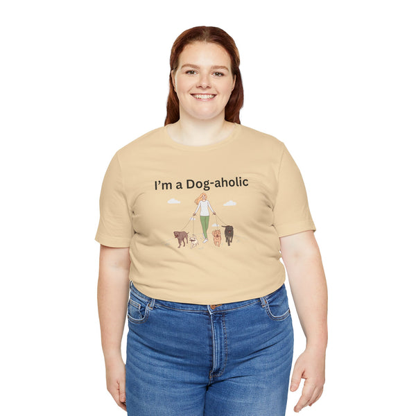 Funny Dogaholic Unisex Fit Tshirt