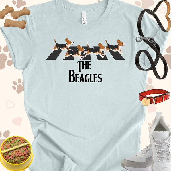 The Beagles crossing the road Unisex Jersey Short Sleeve Tee T-Shirt