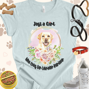 Just a Girl Who Loves Her Labrador Retriever Unisex Jersey T-shirt