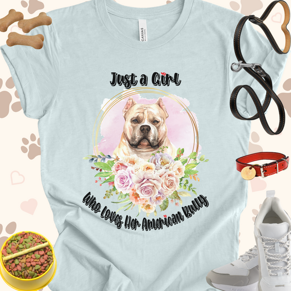 Just a Girl Who Loves Her American Bully Unisex Jersey T-shirt