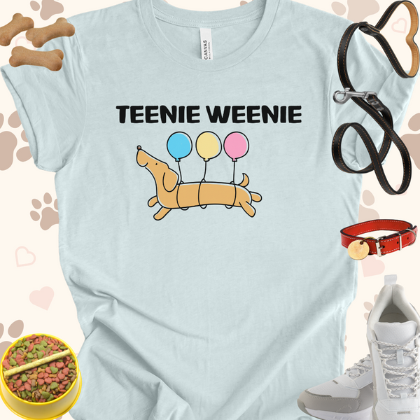 Teenie Weenie Cartoon Dachshund with Balloons Unisex Jersey Short Sleeve Tee T-shirt