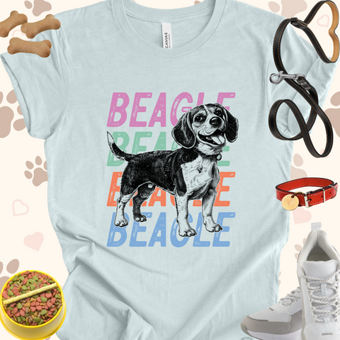 Beagle Beagle Beagle Dog Unisex Jersey Short Sleeve Tee T-Shirt