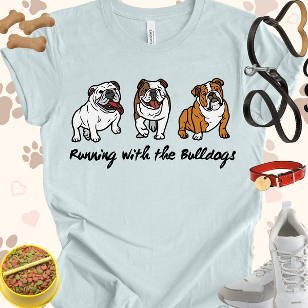 Running with the Bulldogs Unisex Jersey Short Sleeve Tee T-Shirt