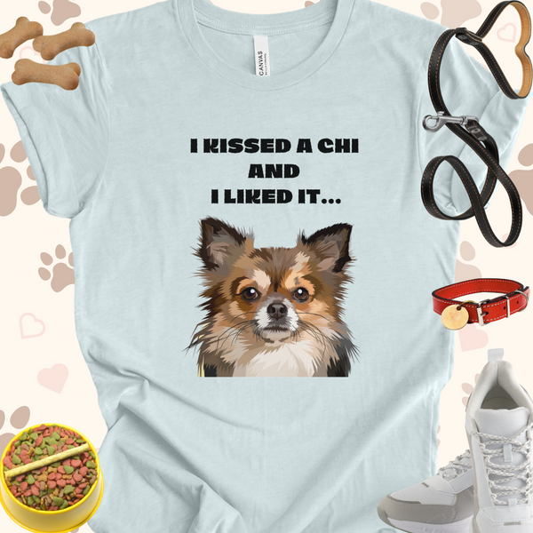 Funny Chihuhua I Kissed a Chi and I liked it Unisex Jersey Tshirt