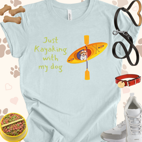 Just Kayaking with my dog Unisex Jersey Short Sleeve Tee