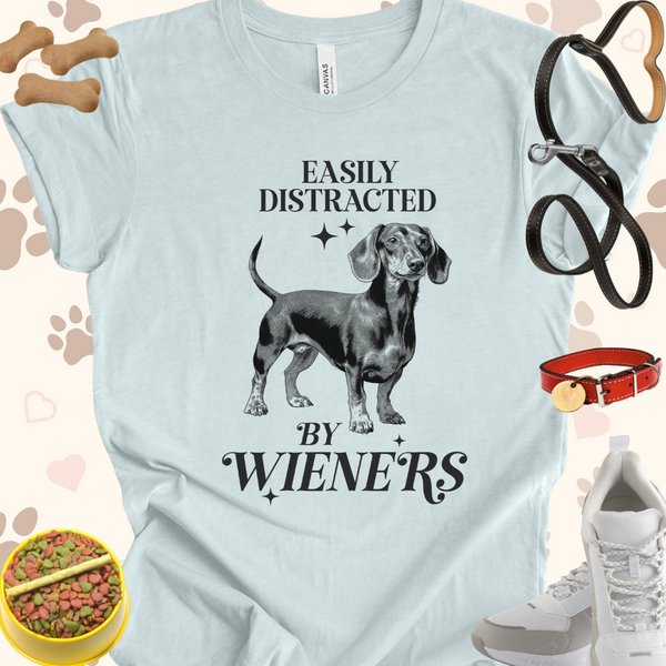 Easily Distracted by Weiners Unisex Jersey Short Sleeve Tee T-Shirt