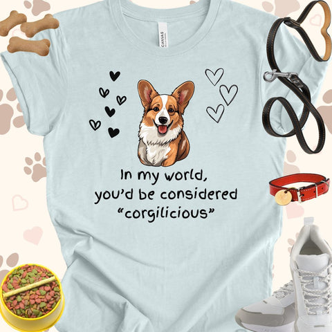 You'd be "corgilicious" Unisex Jersey Short Sleeve Tee