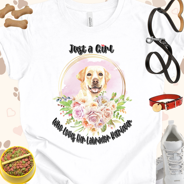 Just a Girl Who Loves Her Labrador Retriever Unisex Jersey T-shirt