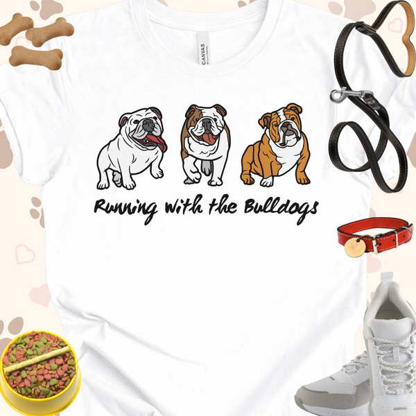 Running with the Bulldogs Unisex Jersey Short Sleeve Tee T-Shirt