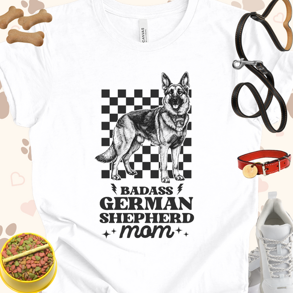 Badass German Shepard Mom Unisex Jersey Short Sleeve Tee T-Shirt