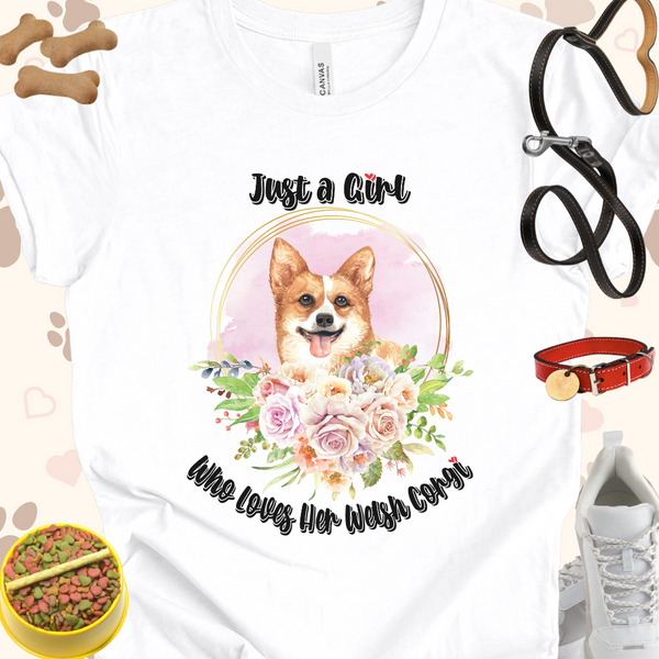 Just a Girl Who Loves Her Welsh Corgi Unisex Jersey T-shirt