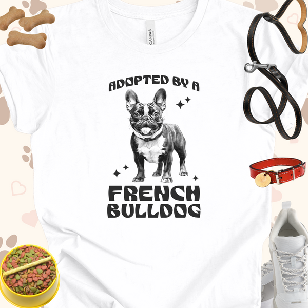 Adopted by a French Bulldog Unisex Jersey Short Sleeve Tee T-Shirt