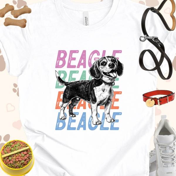 Beagle Beagle Beagle Dog Unisex Jersey Short Sleeve Tee T-Shirt