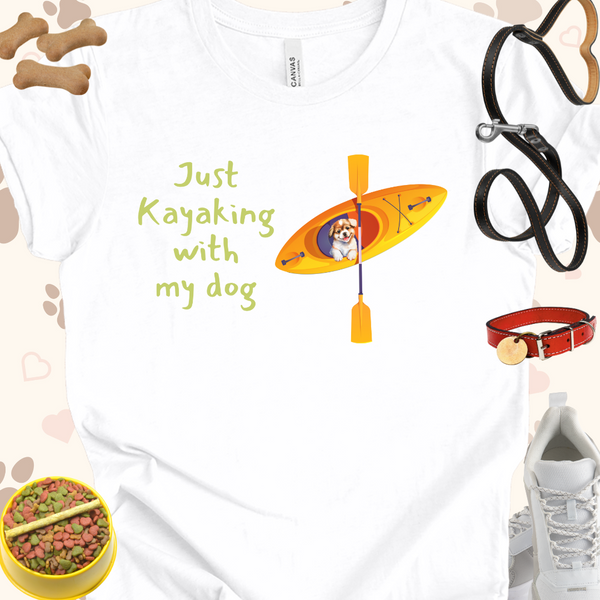 Just Kayaking with my dog Unisex Jersey Short Sleeve Tee