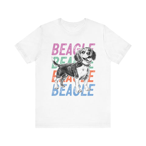 Beagle Beagle Beagle Dog Unisex Jersey Short Sleeve Tee T-Shirt
