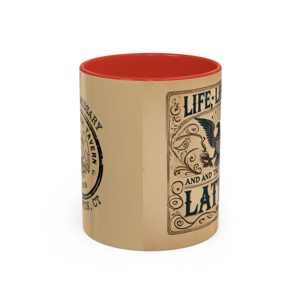 Patriotic Huntington Coffee Mug - History Buff Gift,Life Liberty and Pursuit of Lattes, Vintage Coffee Cup, Americana Drinkware, Liberty Rock