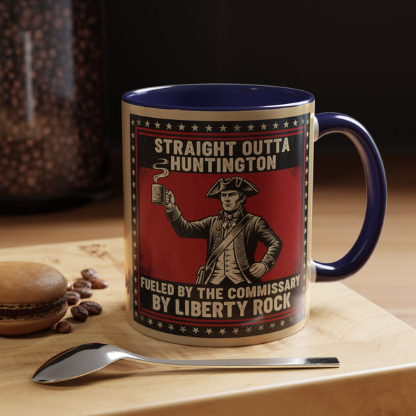 Patriotic Huntington Coffee Mug - History Buff Gift,Vintage Coffee Cup, Americana Drinkware, Liberty Rock