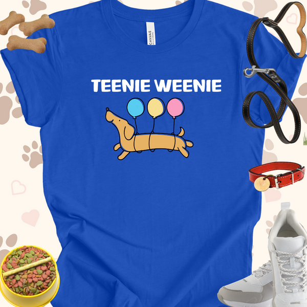 Teenie Weenie Cartoon Dachshund with Balloons Unisex Jersey Short Sleeve Tee T-shirt