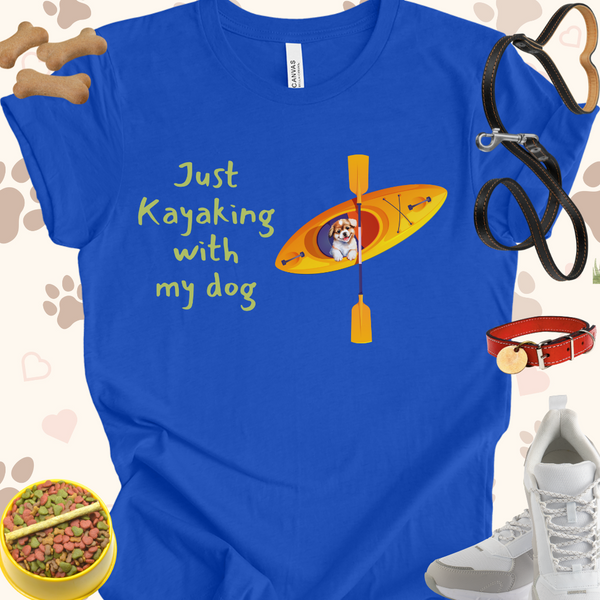 Just Kayaking with my dog Unisex Jersey Short Sleeve Tee